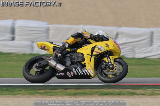 2009-09-26 Imola 0128 Rivazza - Superstock 1000 - Free Practice - Michael Savary - Honda CBR1000RR